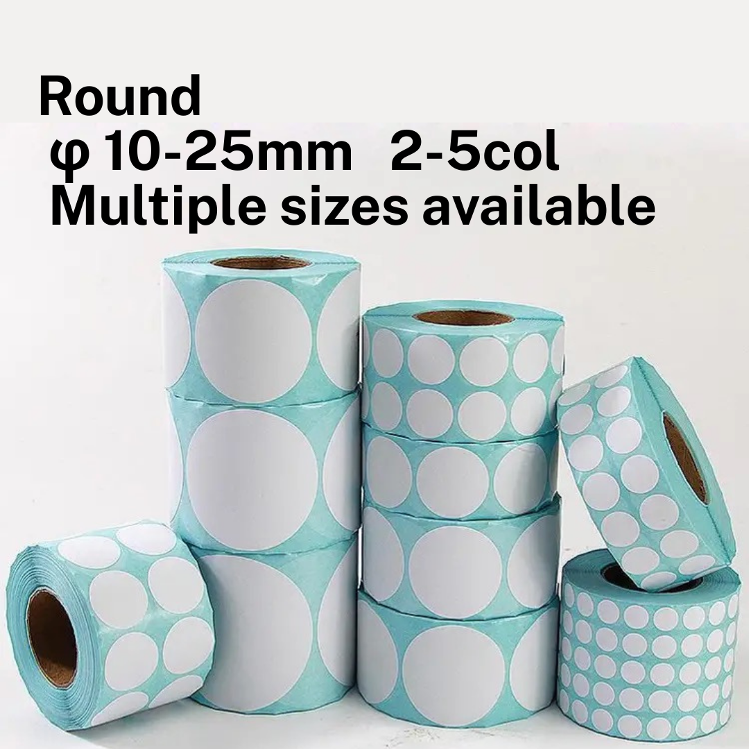 Scratch-resistant round thermal labels for shipping