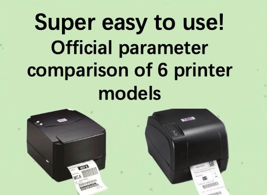 Comparison table of six recommended label printers