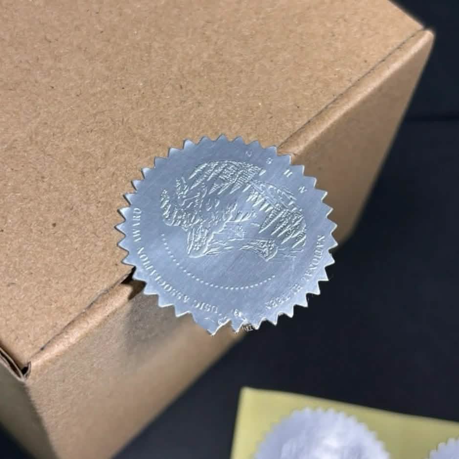Silver Metallic Stickers | Custom Shiny Stickers for Laptops & Water Bottles