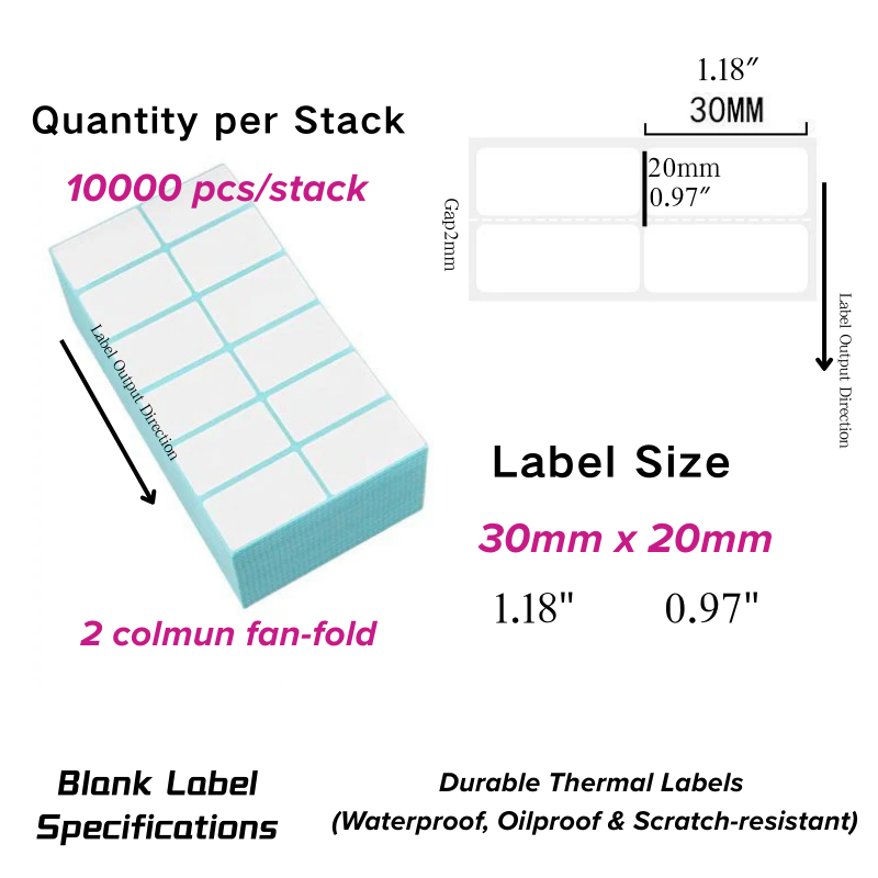 Accordion-Style Label Stack for Desktop Printers 30_20_10000_2col