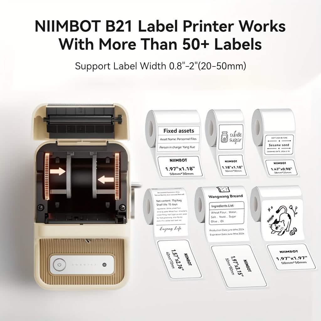 Compact wireless label printer for office