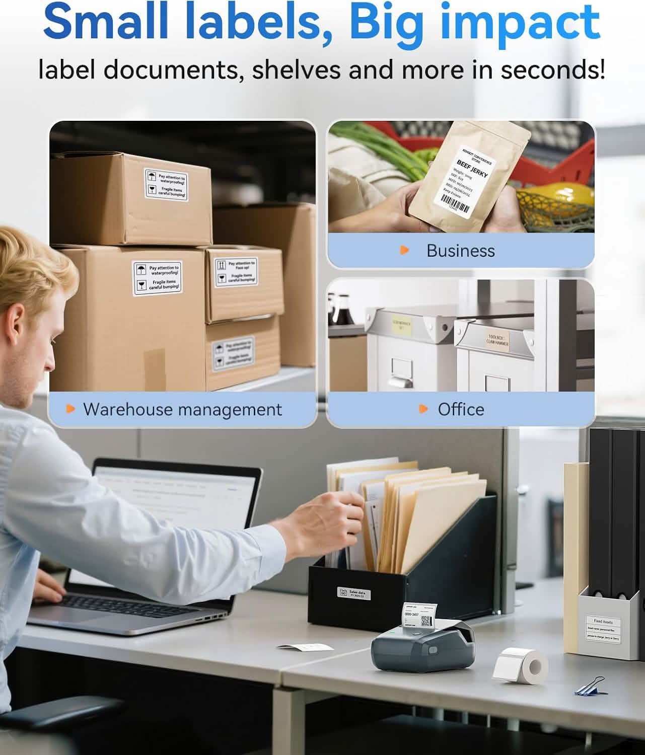 Easy-to-use NIIMBOT B1 Label Maker at home