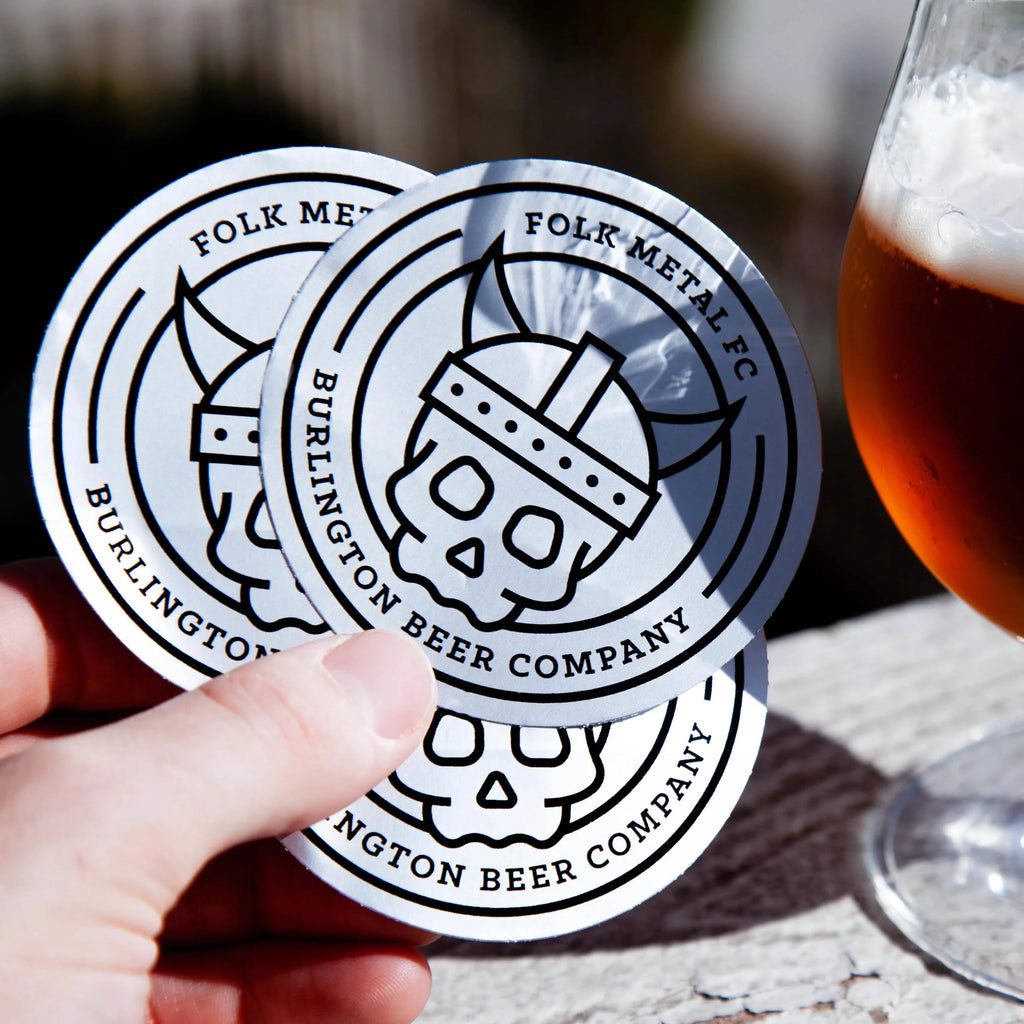 Silver Metallic Stickers | Custom Shiny Stickers for Laptops & Water Bottles