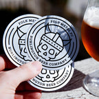 Silver Metallic Stickers | Custom Shiny Stickers for Laptops & Water Bottles