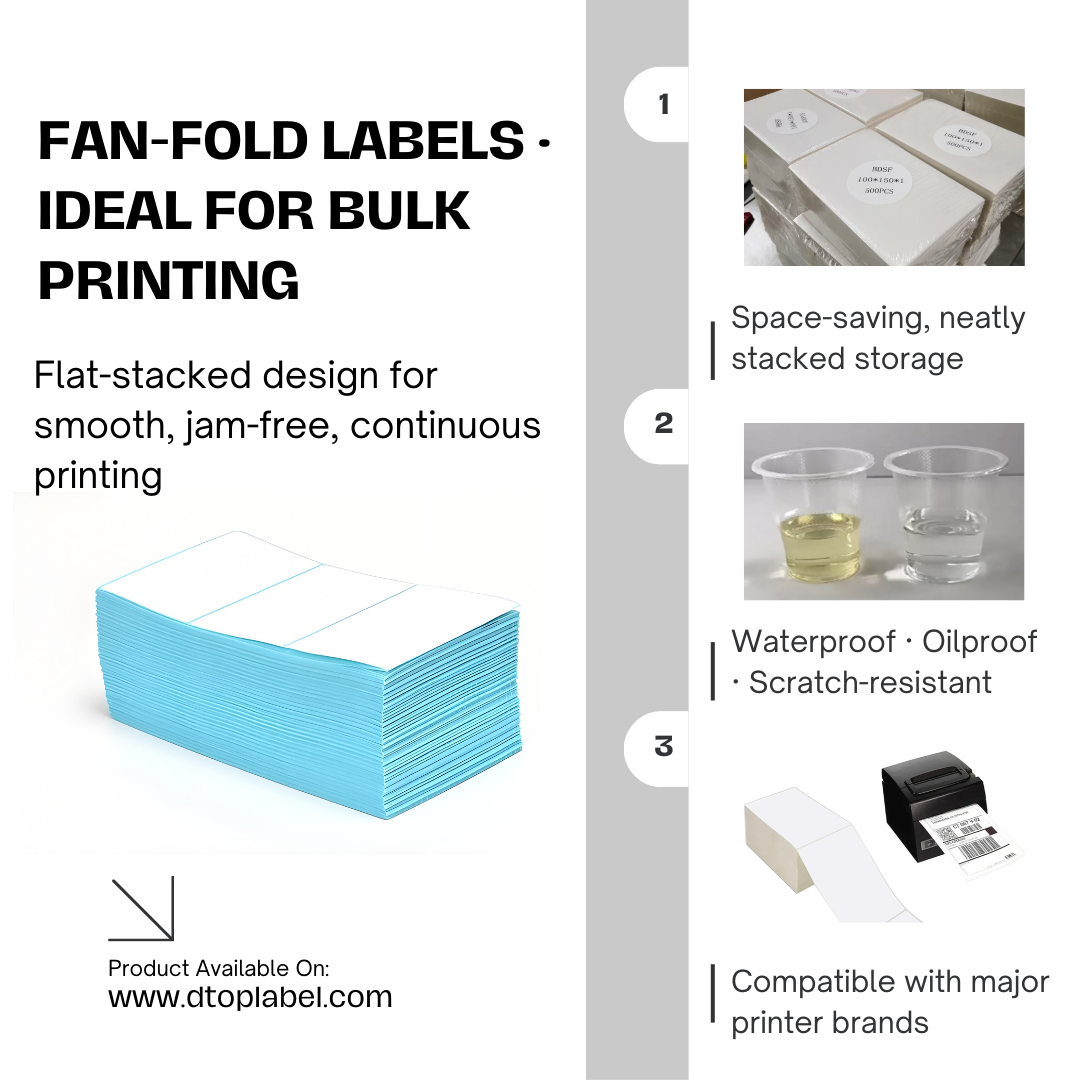 Durable Large-Size Fan-Fold Label Stack