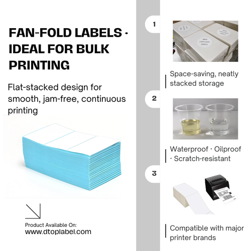 Durable Large-Size Fan-Fold Label Stack
