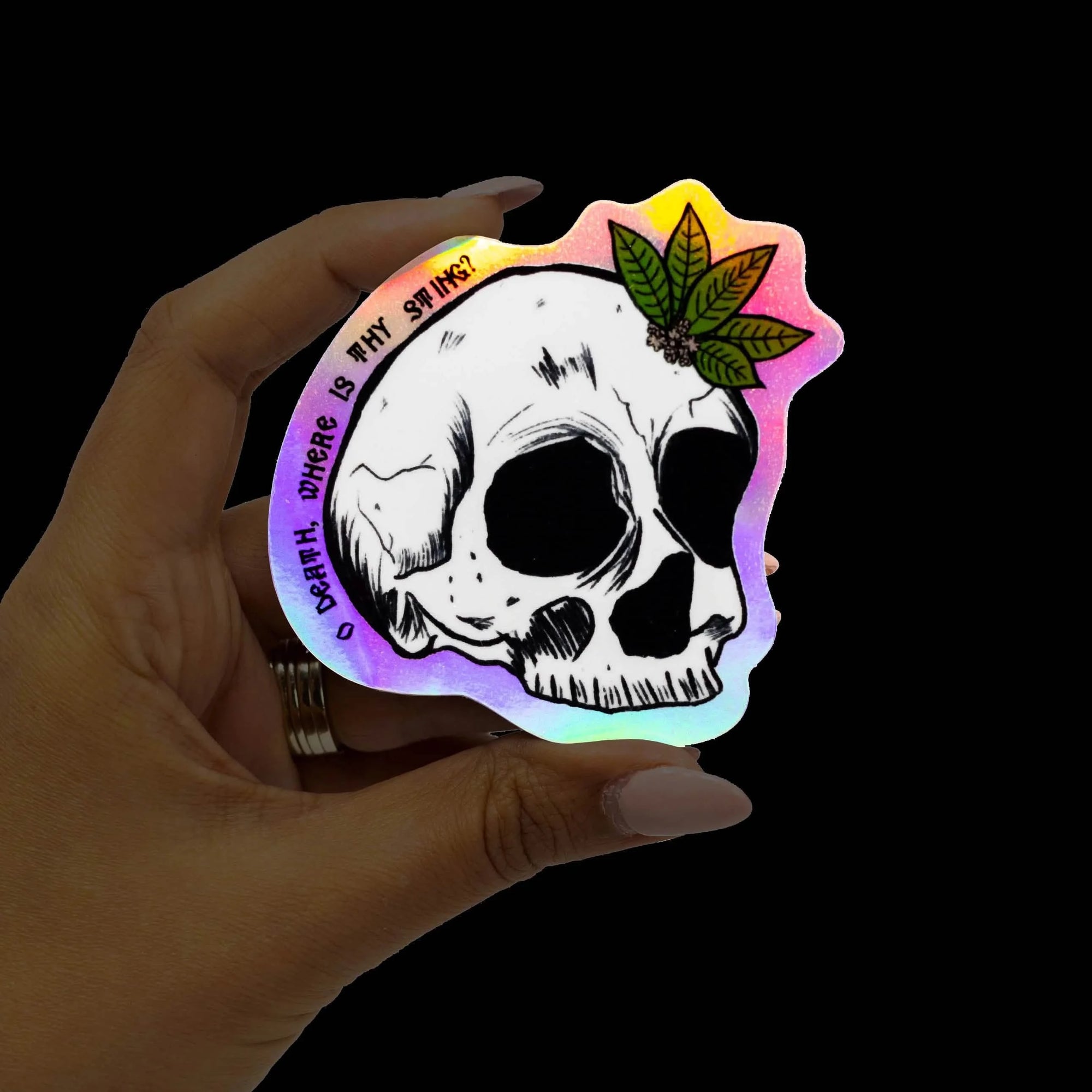 Iridescent Holographic Sticker | Custom Rainbow Stickers for Laptops, Water Bottles & Phones