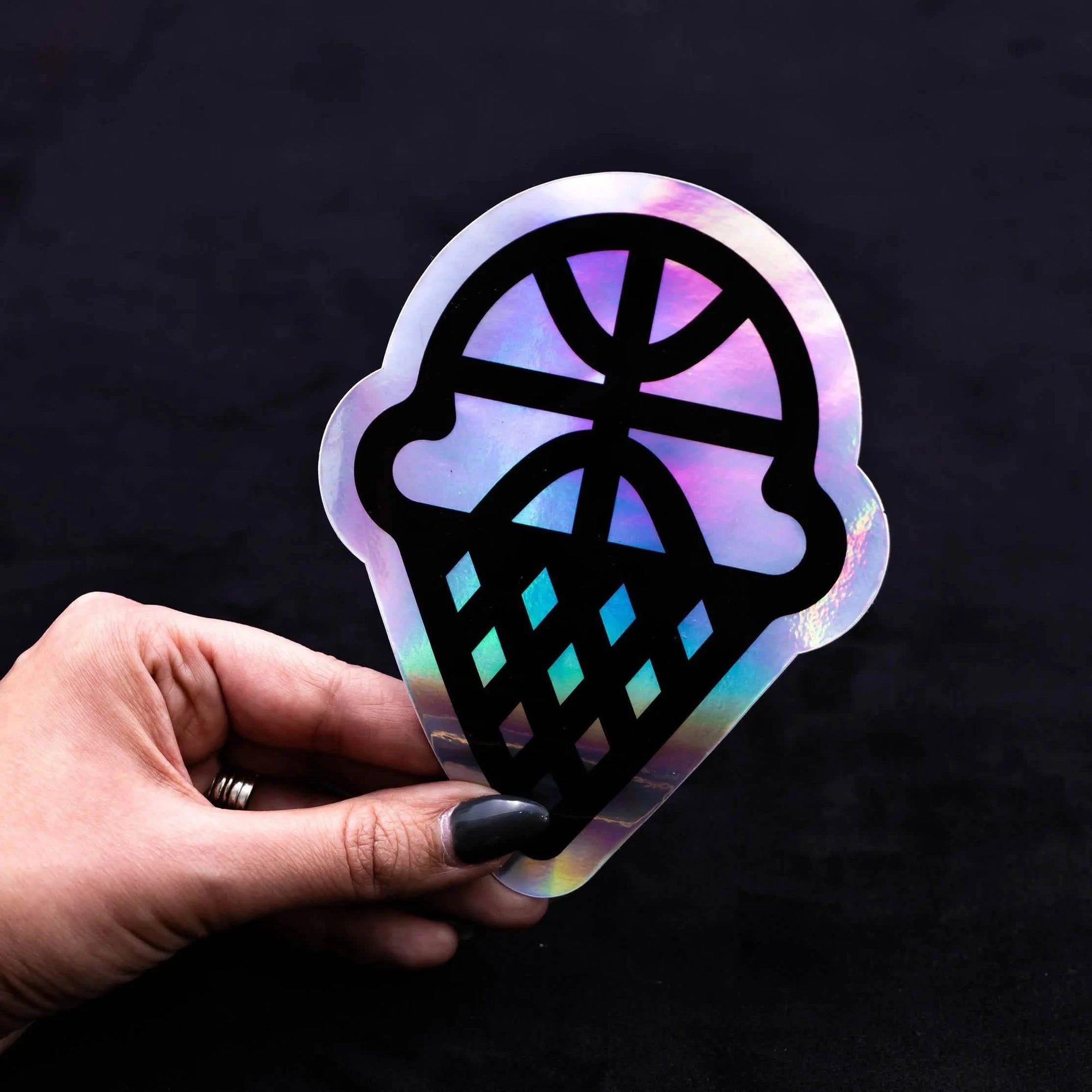 Iridescent Holographic Sticker | Custom Rainbow Stickers for Laptops, Water Bottles & Phones
