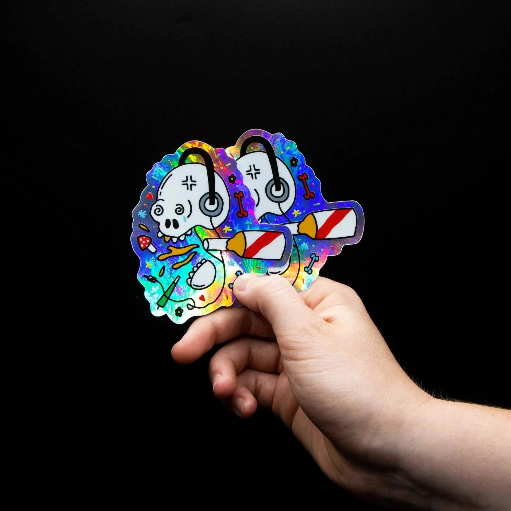 Iridescent Holographic Sticker | Custom Rainbow Stickers for Laptops, Water Bottles & Phones