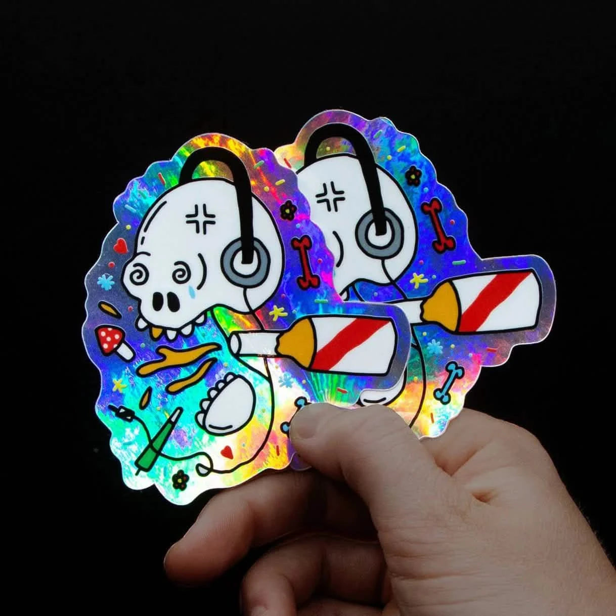 Iridescent Holographic Sticker | Custom Rainbow Stickers for Laptops, Water Bottles & Phones