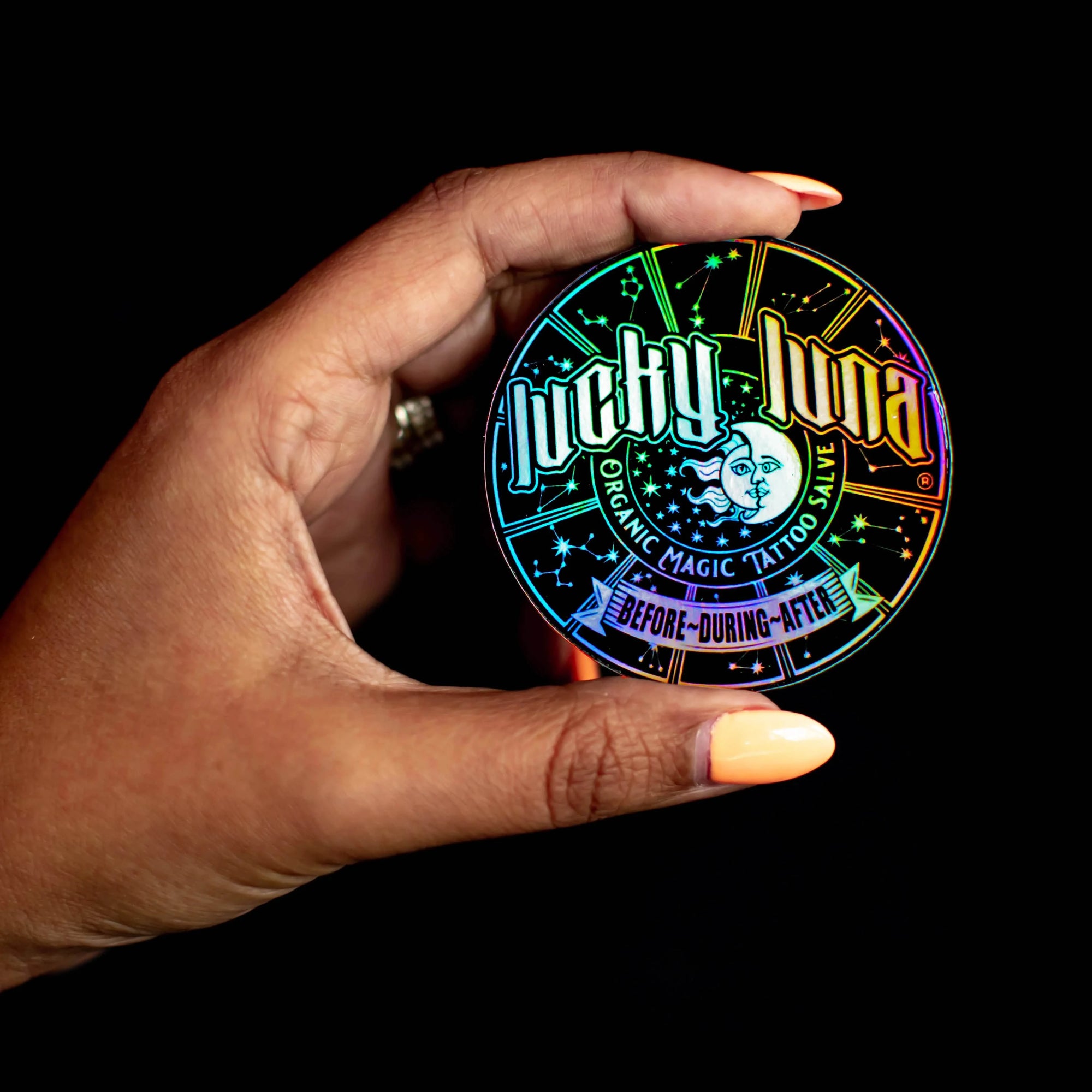 Iridescent Holographic Sticker | Custom Rainbow Stickers for Laptops, Water Bottles & Phones