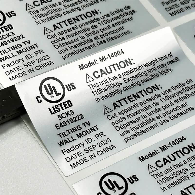Silver Metallic Stickers | Custom Shiny Stickers for Laptops & Water Bottles