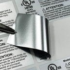 Silver Metallic Stickers | Custom Shiny Stickers for Laptops & Water Bottles