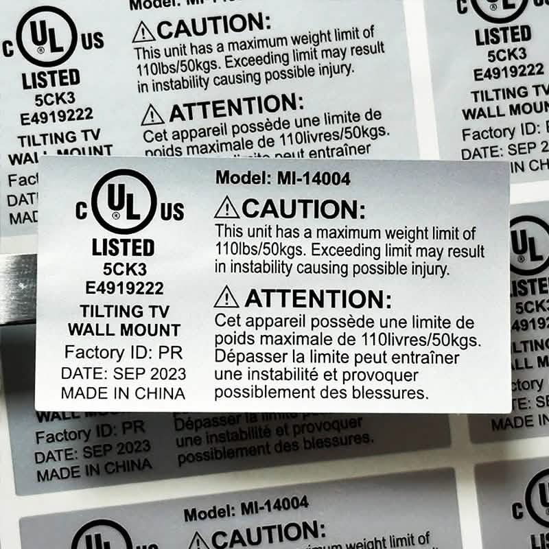Silver Metallic Stickers | Custom Shiny Stickers for Laptops & Water Bottles