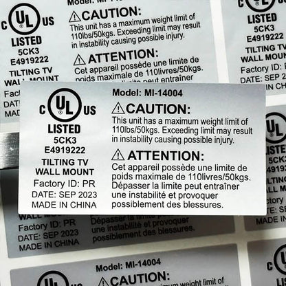Silver Metallic Stickers