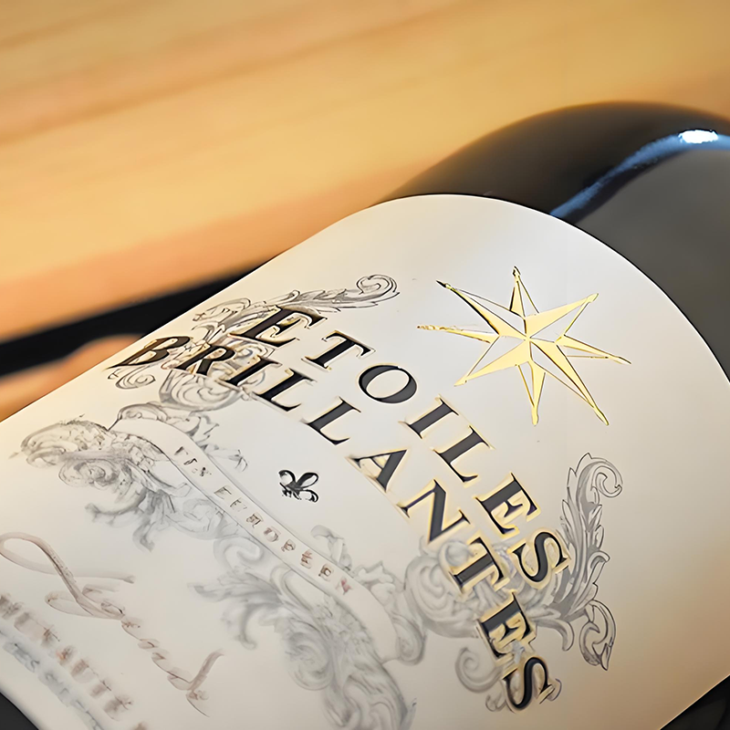 Personalized vinyl label for wine packaging