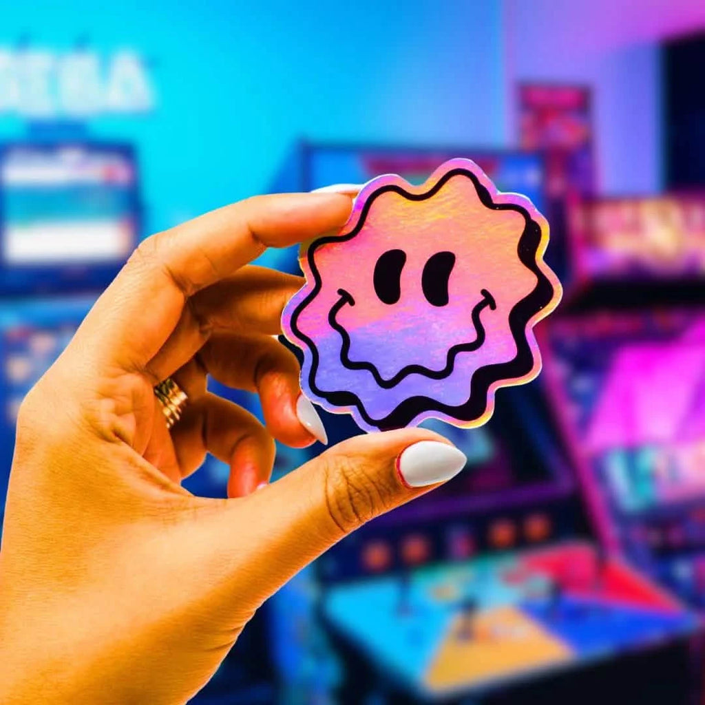 Iridescent Holographic Sticker | Custom Rainbow Stickers for Laptops, Water Bottles & Phones
