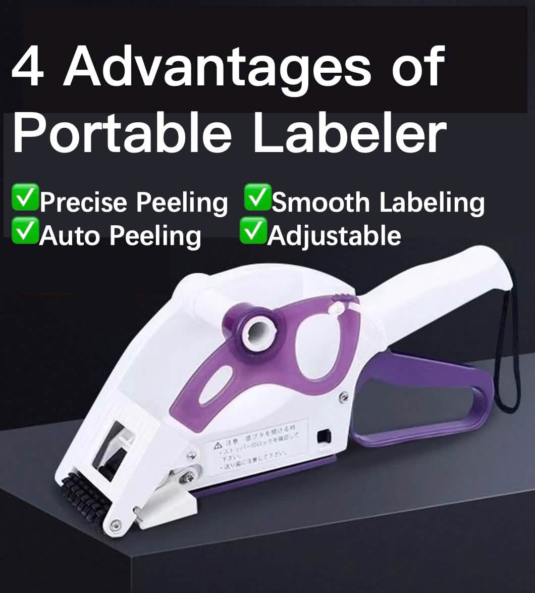 Handheld Portable Labeler on warehouse shelf