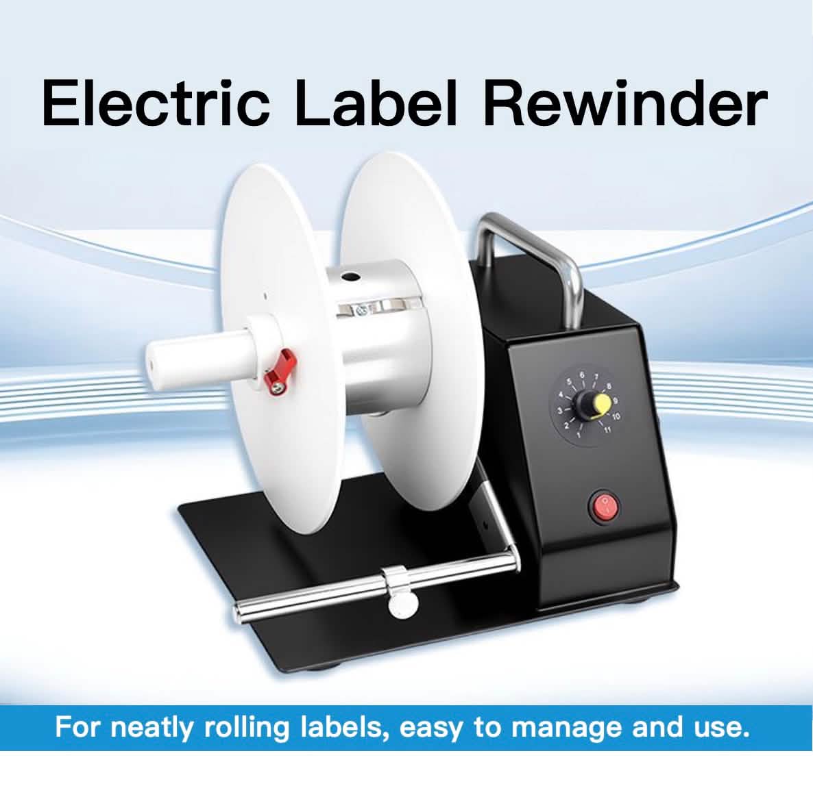 Automatic label rewinder for thermal printers