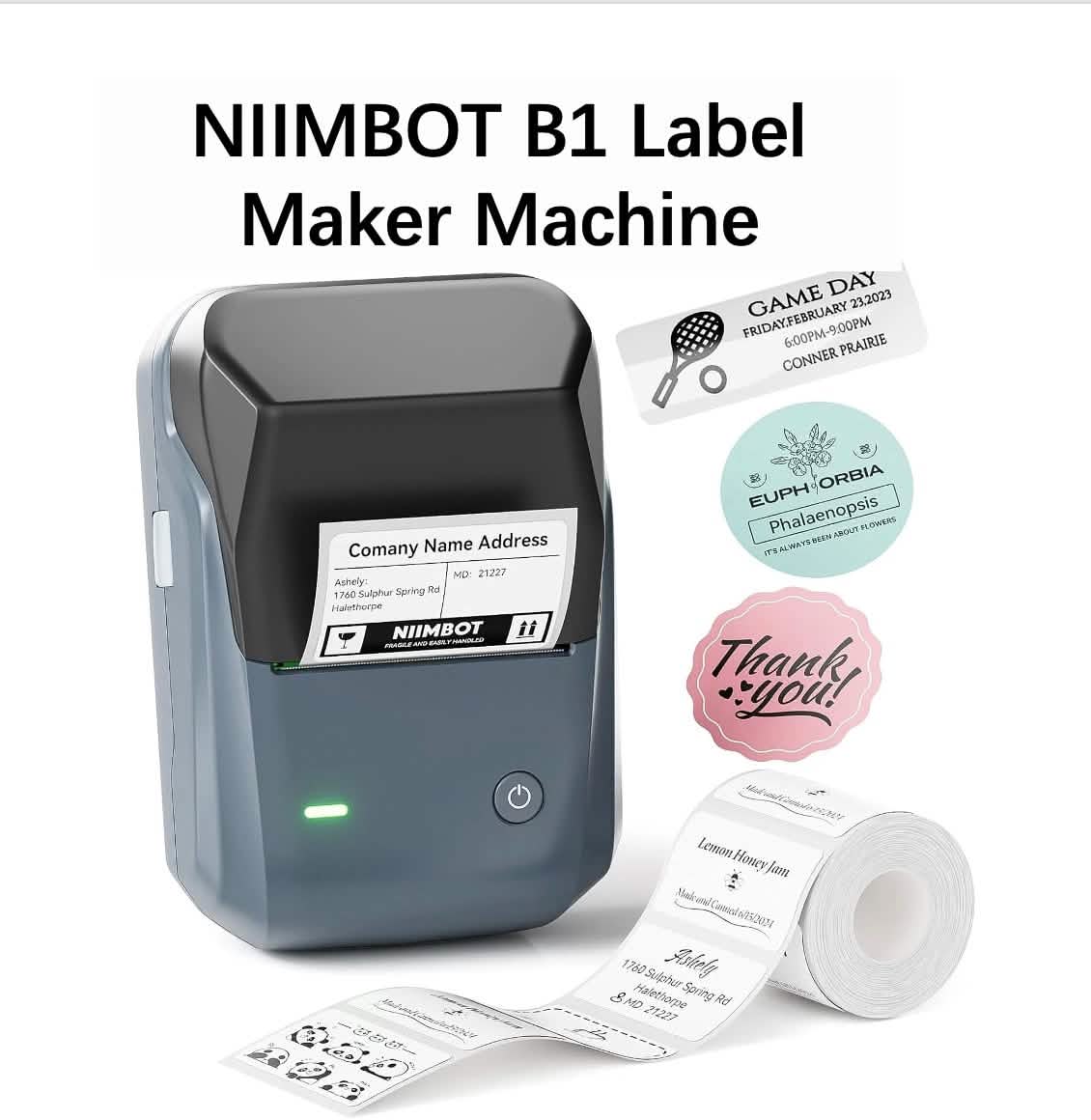 NIIMBOT B1 Label Maker Machine on office desk