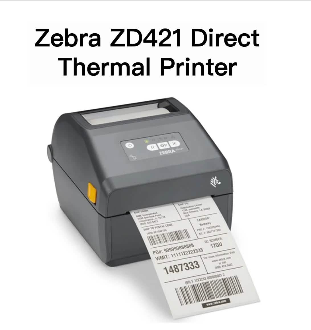 Zebra ZD421 Direct Thermal Printer printing labels