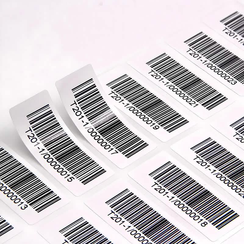 High-quality PVC barcode labels for industrial use