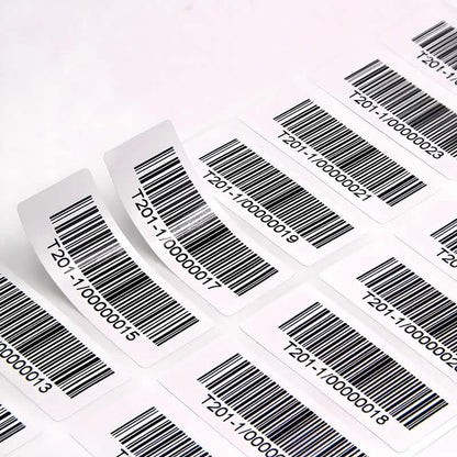 High-quality PVC barcode labels for industrial use