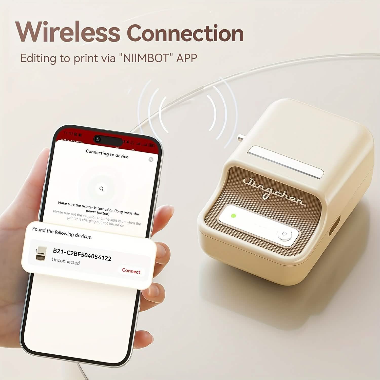 NIIMBOT B21 Label Printer with label roll