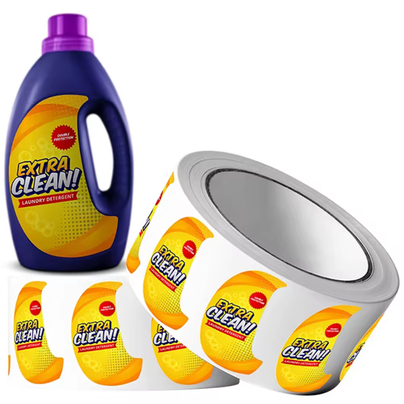 Customizable toiletries label for organized cleaning supplies